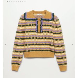 MANGO jacquard knitted sweater